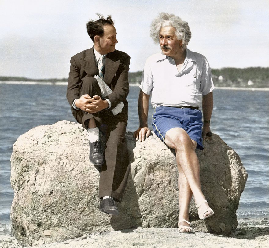 Albert Einstein em Long Island, Nova York, em 1939
