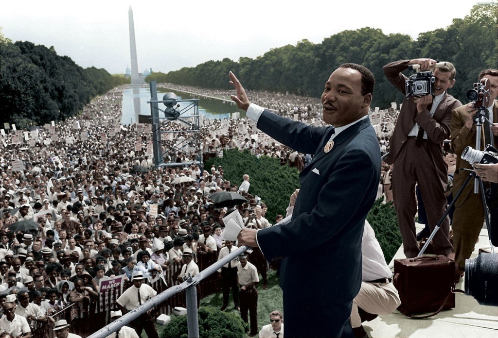 Martin Luther King na Marcha sobre Washington, em 1963