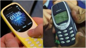 Nokia 3310 (à esquerda) ao lado de versão “Original” lançada há 17 anos. Créditos da imagem: Nokia